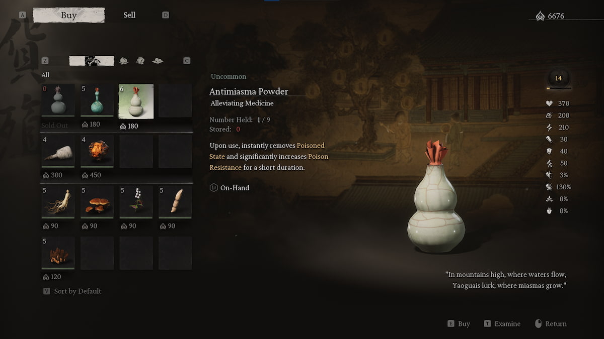 How to cure Poison in Black Myth Wukong