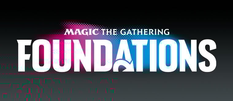 The logo for the MTG: Foundations set.