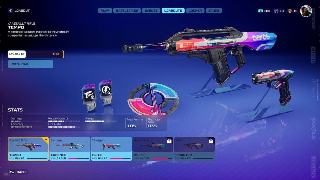 Aeros primary weapons in Splitgate 2