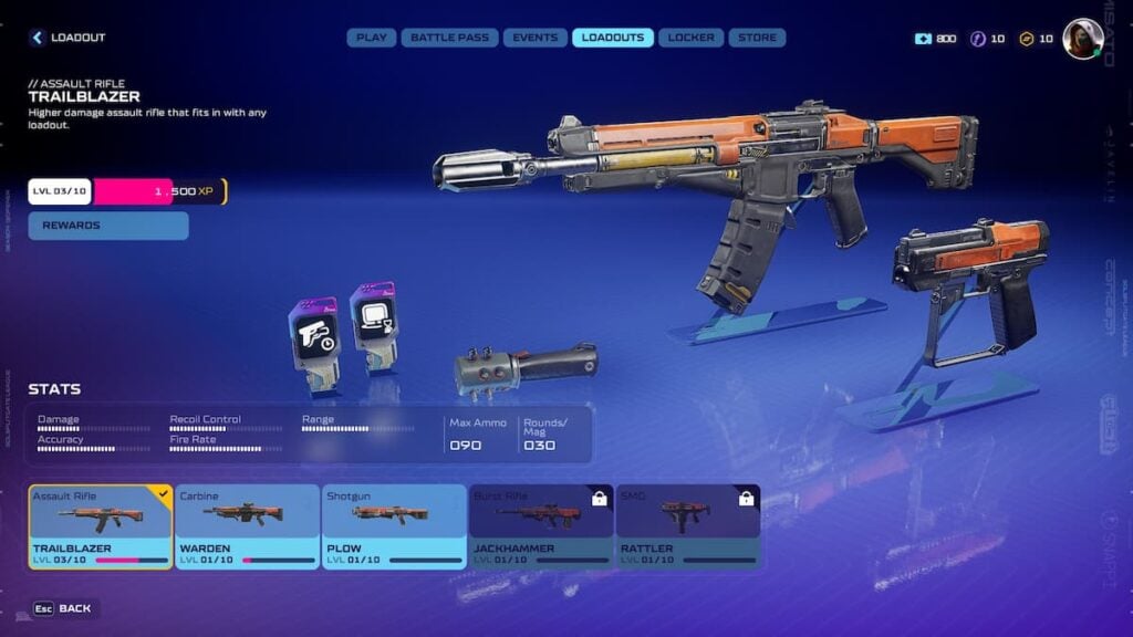 Sabrask primary weapons in Splitgate 2
