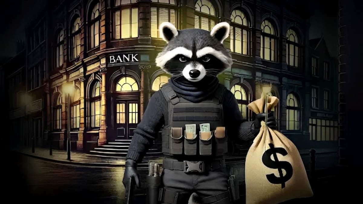 Picture showing a Bitlife player wearing the furry suit and robbing the bank.