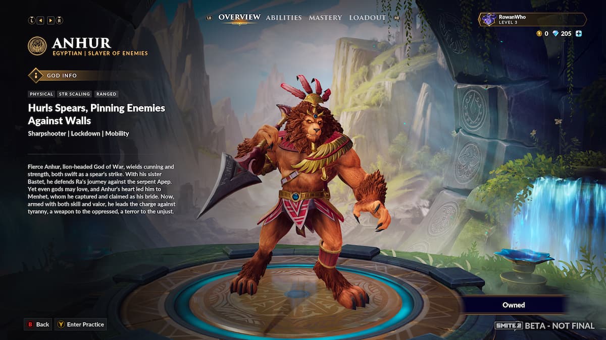 lion in a loin cloth anhur god in smite 2
