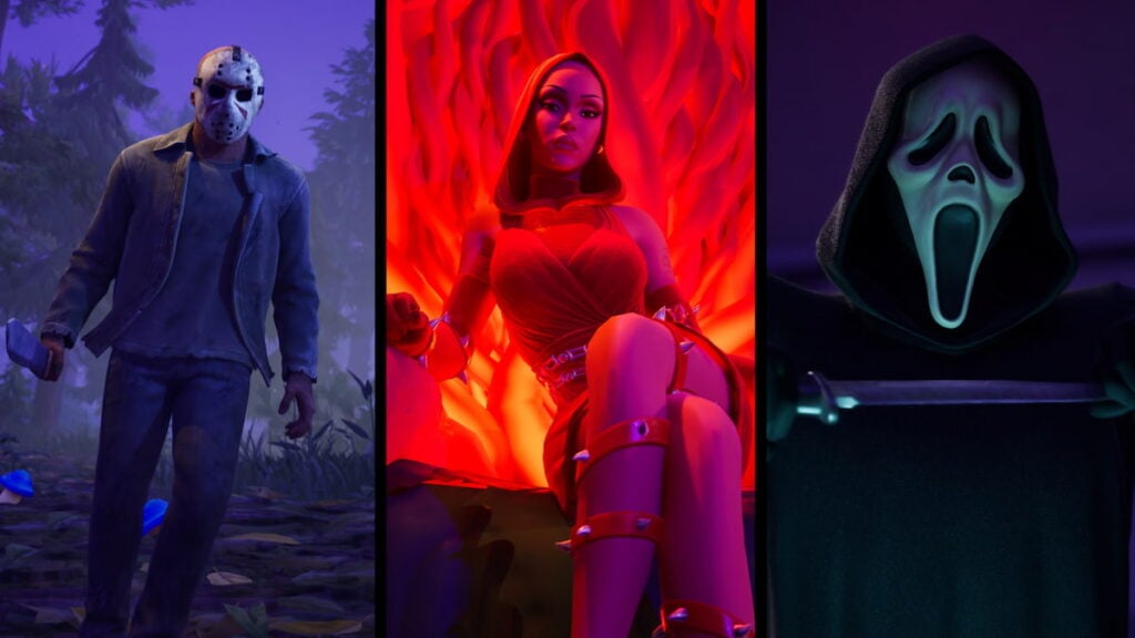 Picture showing some Fortnitemares 2025 skins.