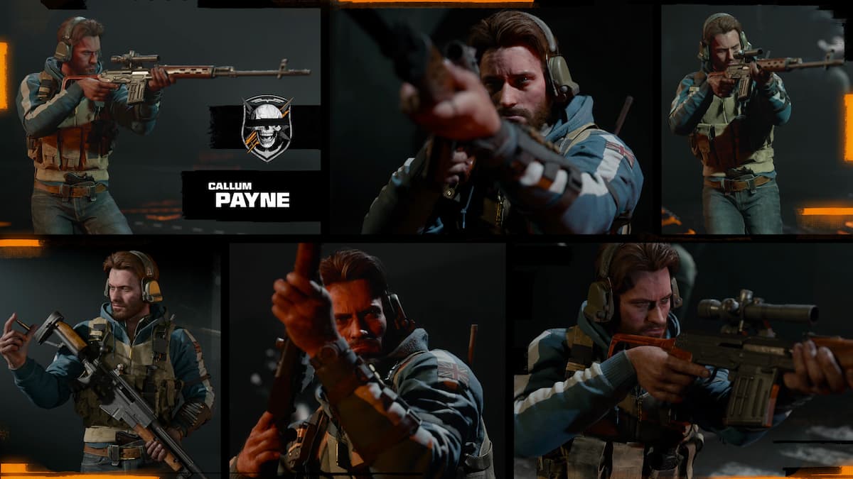 Payne presentation with his guns in Black Ops 6.