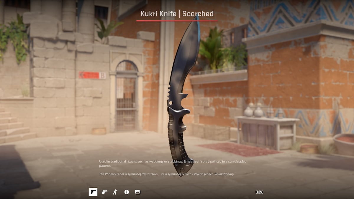 CS2 Kukri Knife Scorched skin preview