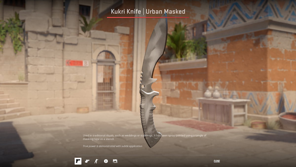 CS2 Kukri Knife Urban Masked skin preview