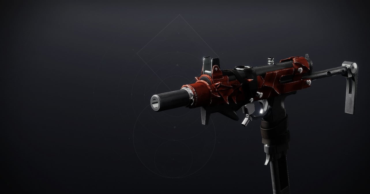 The Noxious Vetiver Scorn-inspired SMG, which has spikes coming out of it just like the Scorn armor.