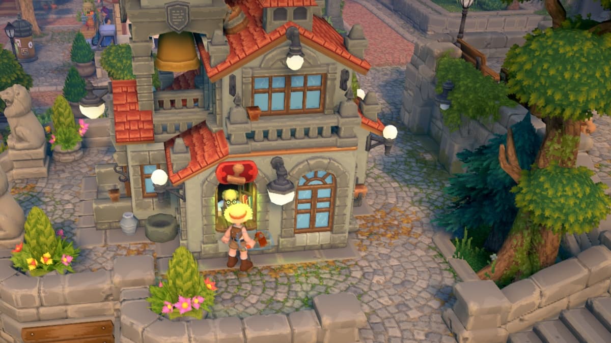 Speaking to Herbert in the town in Luma Island