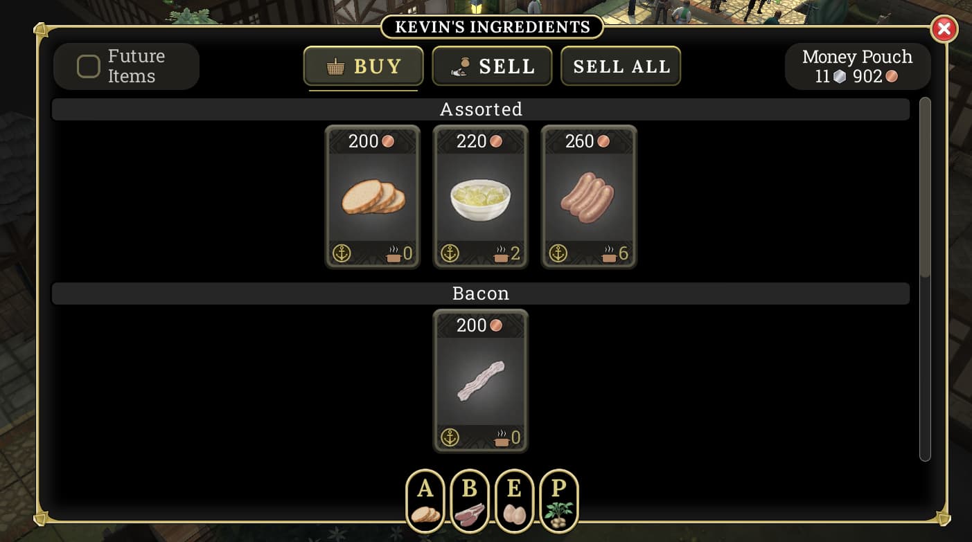 a bunch of cooking ingredidents in brighter shores