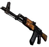 A standard-looking AR with a dark grey barrel and dark handle