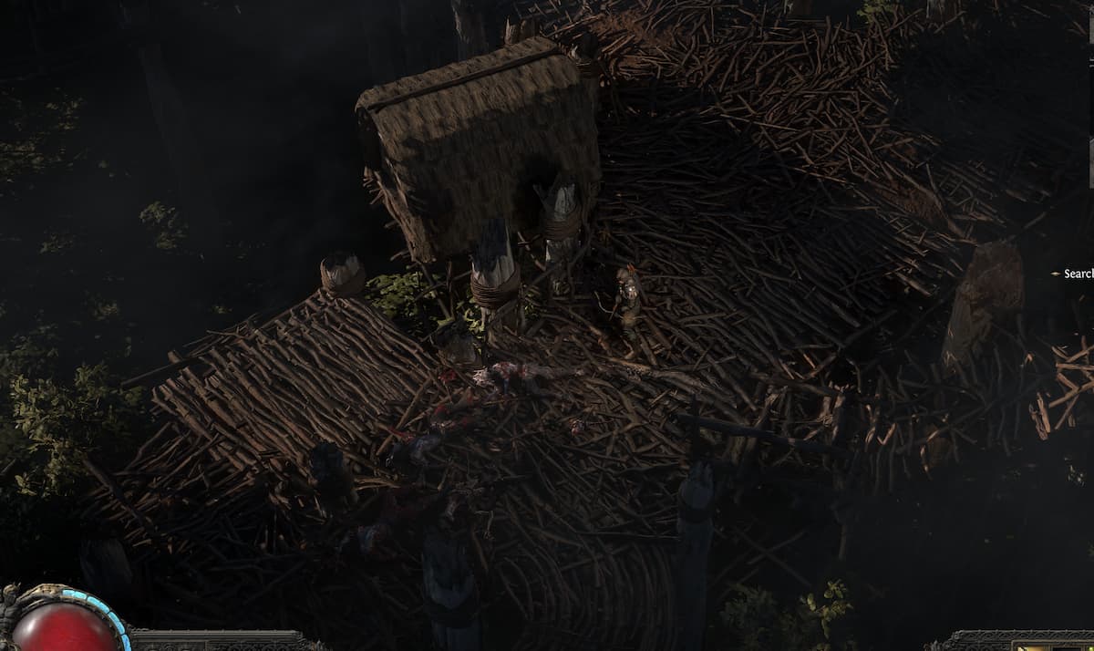 Path of Exile 2 Ranger standing in a wooden area.
