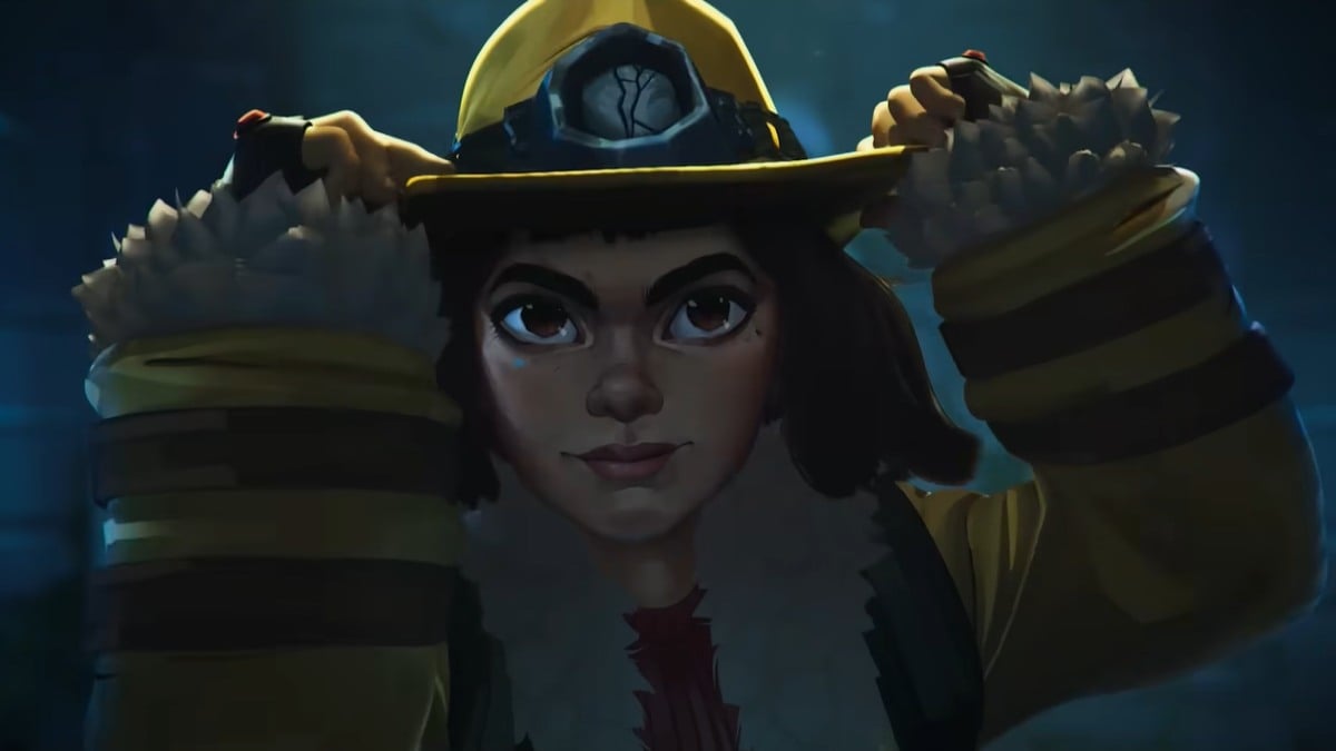 A shot of the Spelunky protagonist straightening her hat