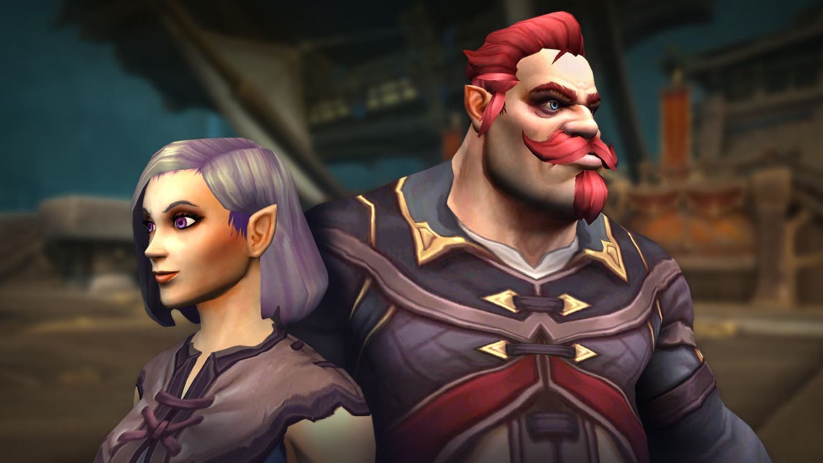 Arathi player characters in World of Warcraft showing off new player customization options.