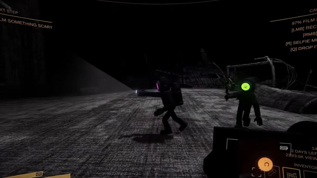 Walking around with friends in Content Warning