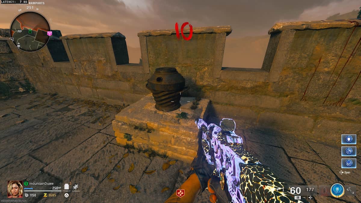 BO6 Zombies Citadelle des Morts lightning sword pot