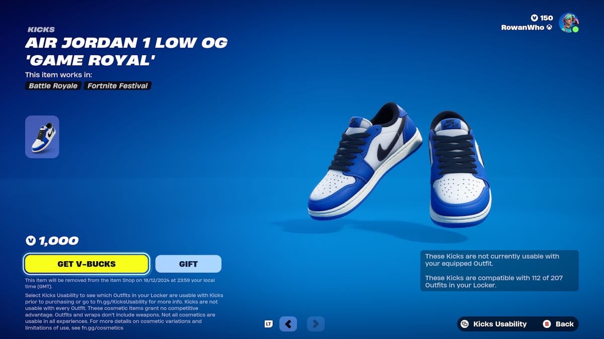 air jordan 1 low OG game royal