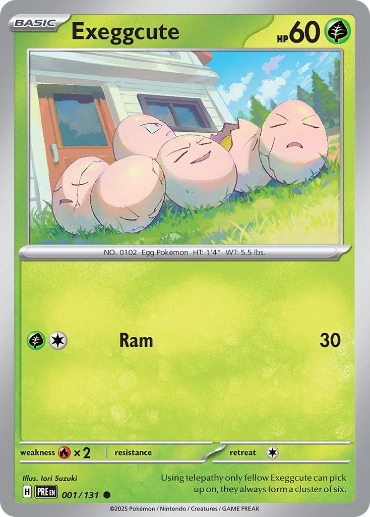 Exeggcute Pokémon card.