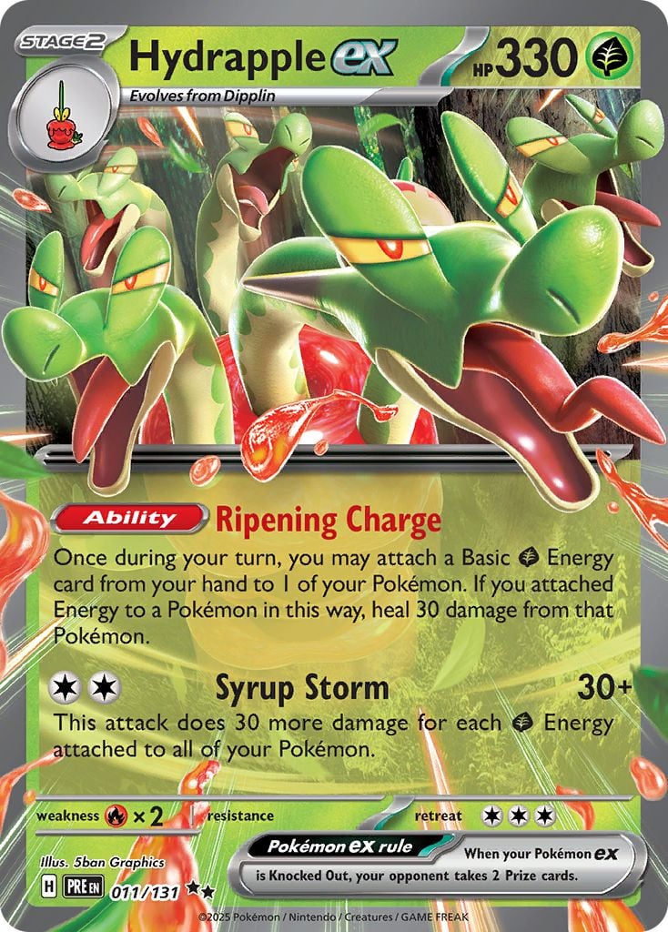 Hydrapple ex Pokémon card.