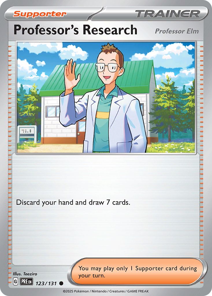 Professor's Research Pokémon card.