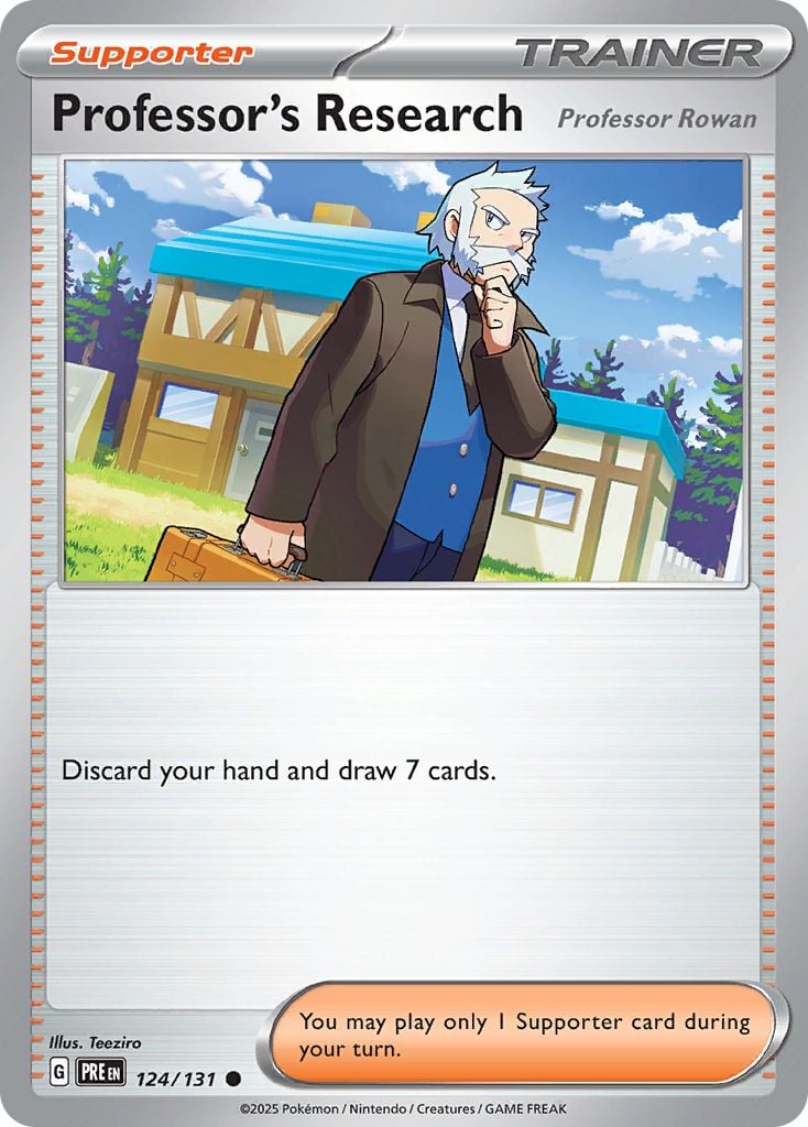 Professor's Research Pokémon card.