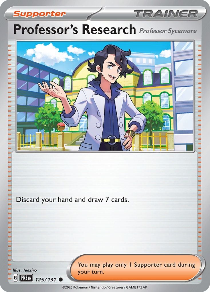 Professor's Research Pokémon card.