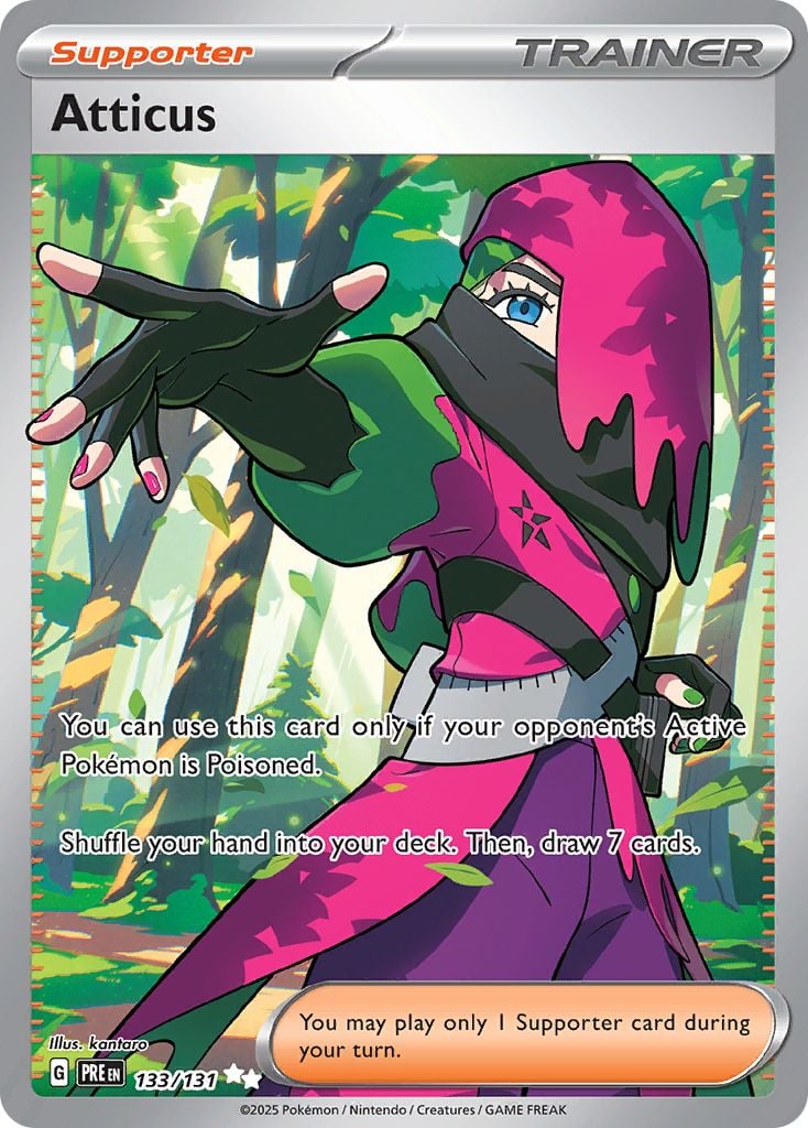Atticus Pokémon card.