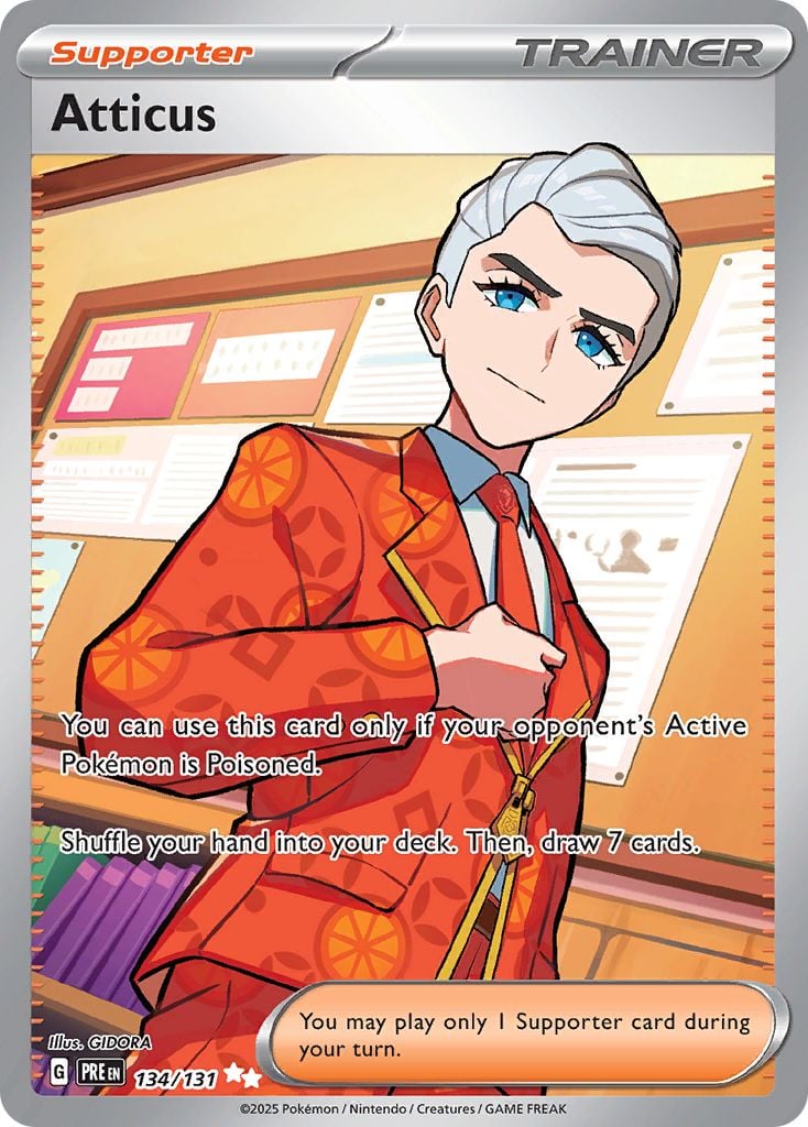 Atticus Pokémon card.