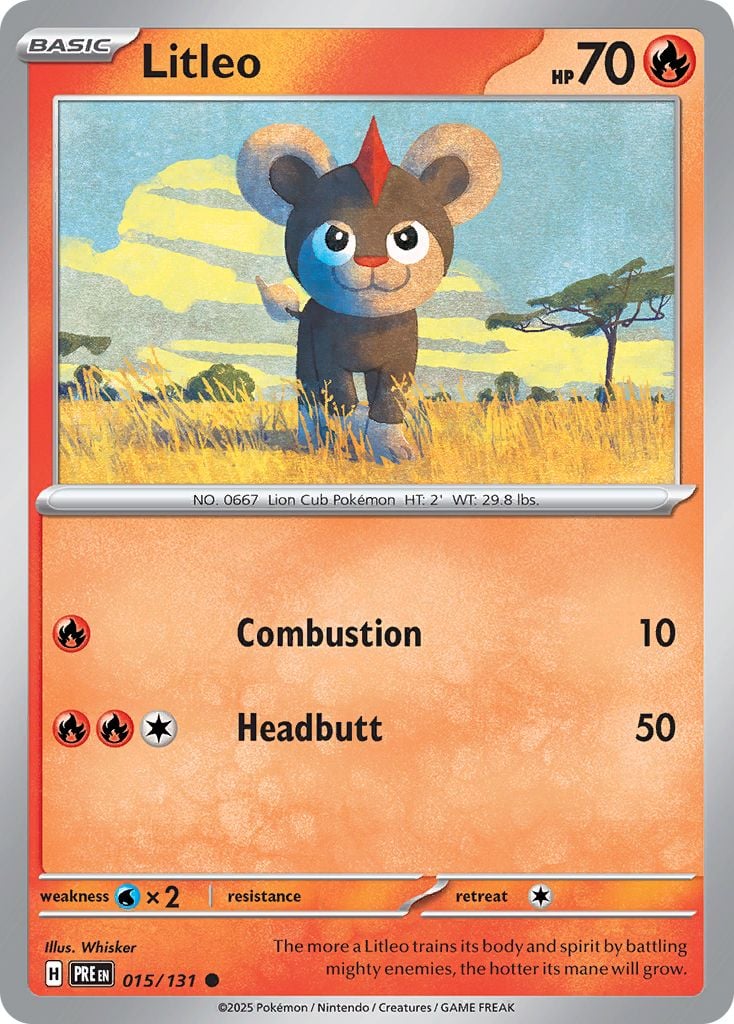 Litleo Pokémon card.