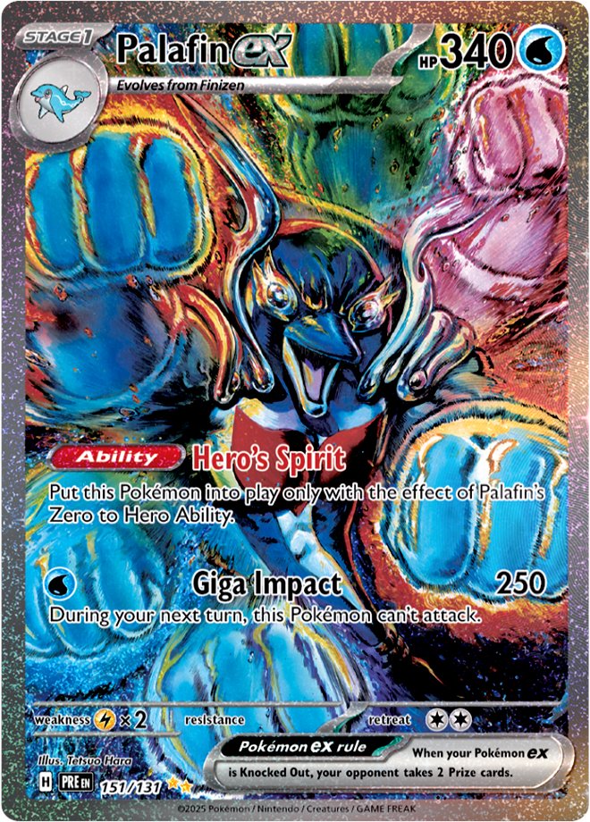 Palafin full art Pokémon card.
