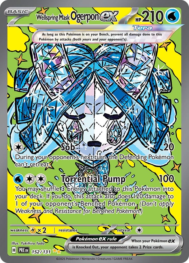 Teal Mask Ogerpon ex Pokémon card.