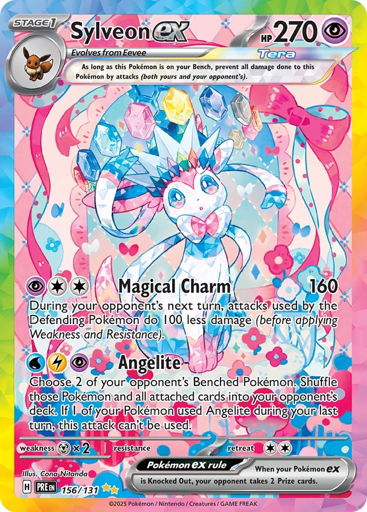Sylveon ex Pokémon card.