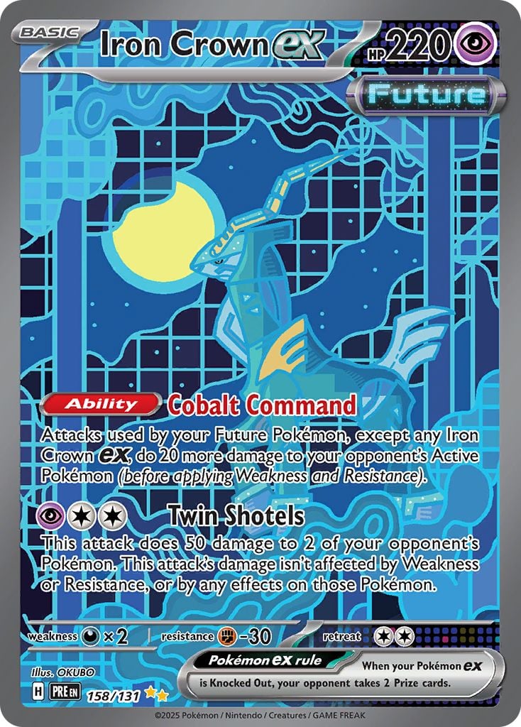 Iron Crown ex Pokémon card.
