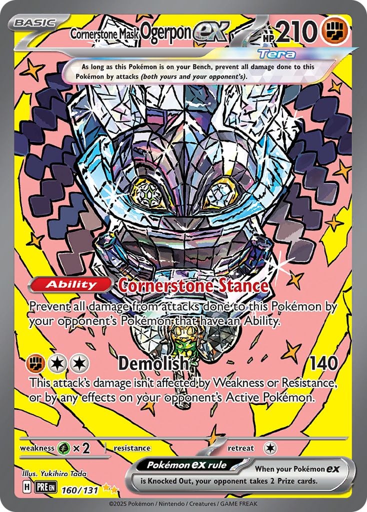 Cornerstone Mask Ogerpon ex Pokémon card.