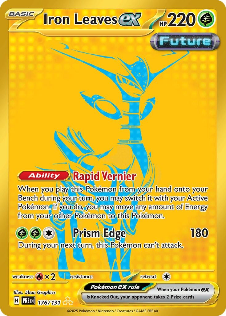 Iron Leaves ex Pokémon card.