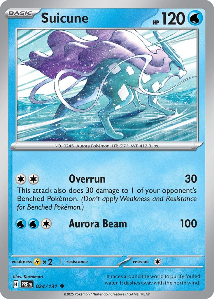 Suicune Pokémon card.
