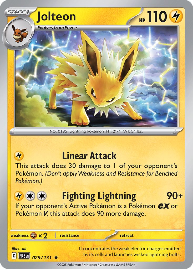 Jolteon Pokémon card.