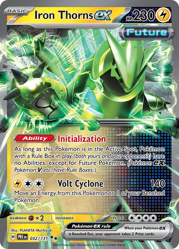 Iron Thorns ex Pokémon card.