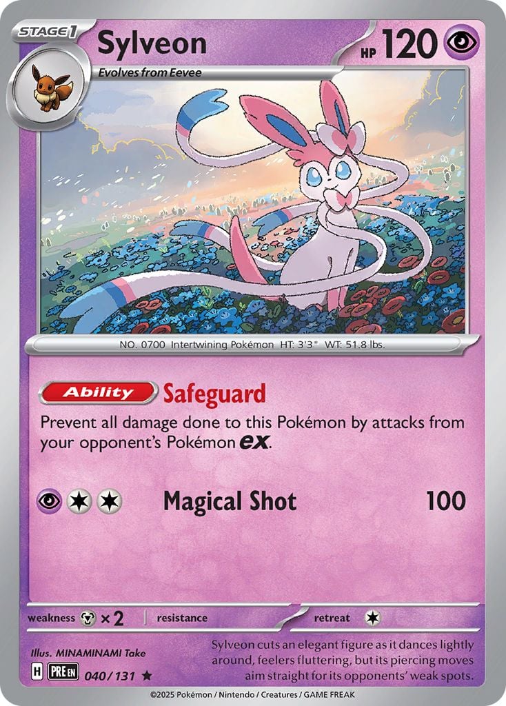 Sylveon Pokémon card.