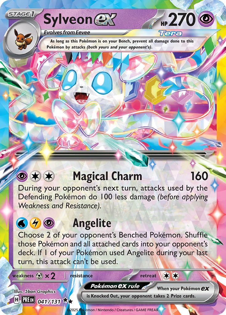 Sylveon ex Pokémon card.