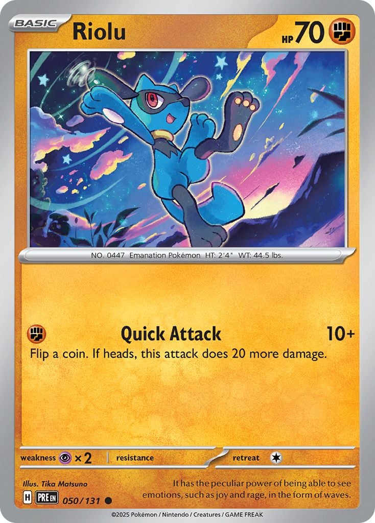 Riolu Pokémon card.