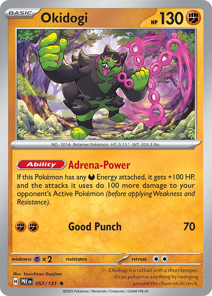 Okidogi Pokémon card.