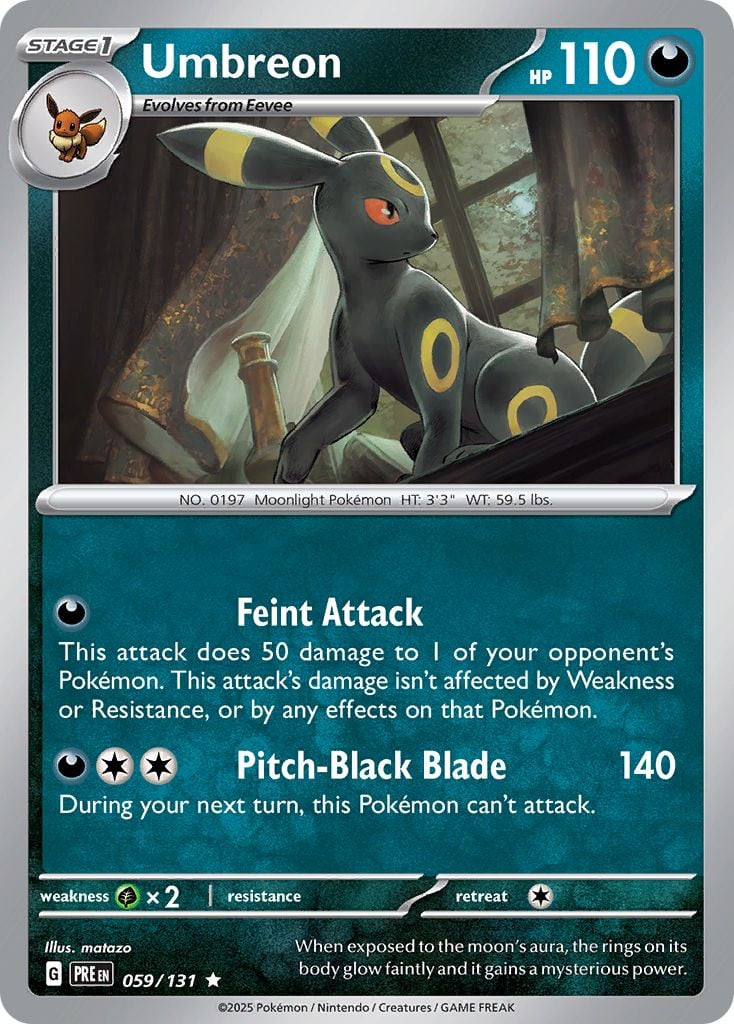 Umbreon Pokémon card.