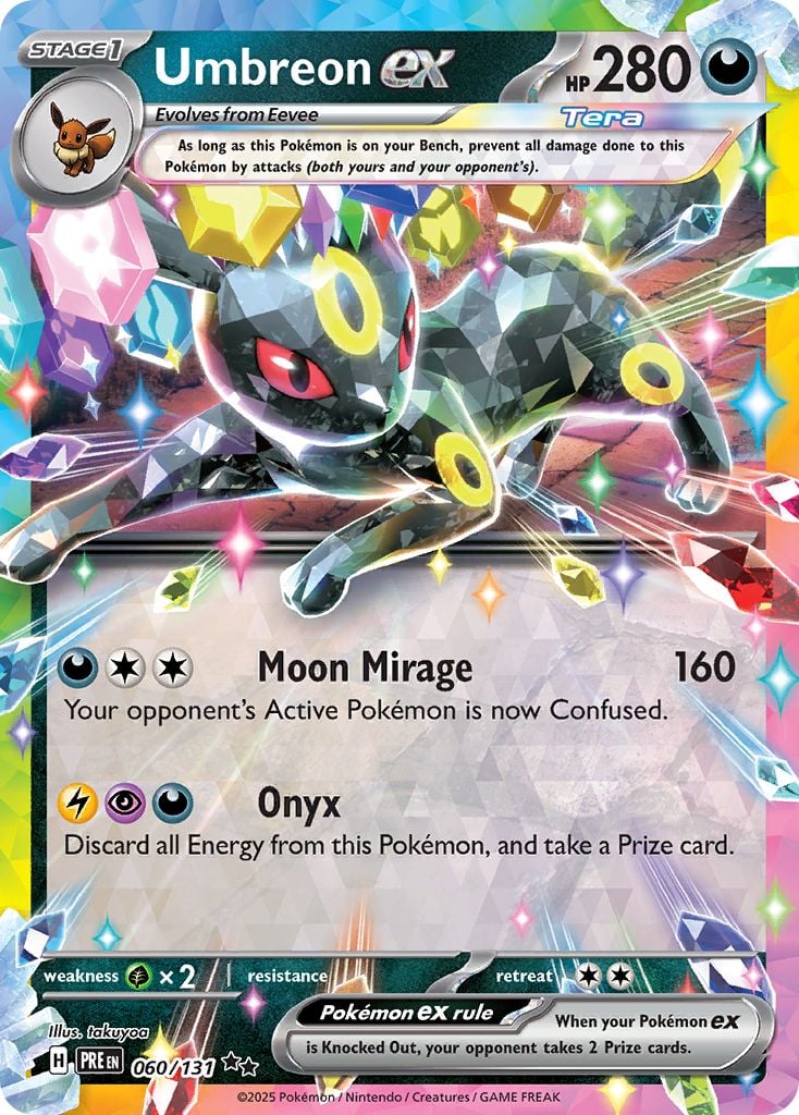 Umbreon ex Pokémon card.