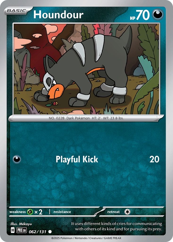 Houndour Pokémon card.