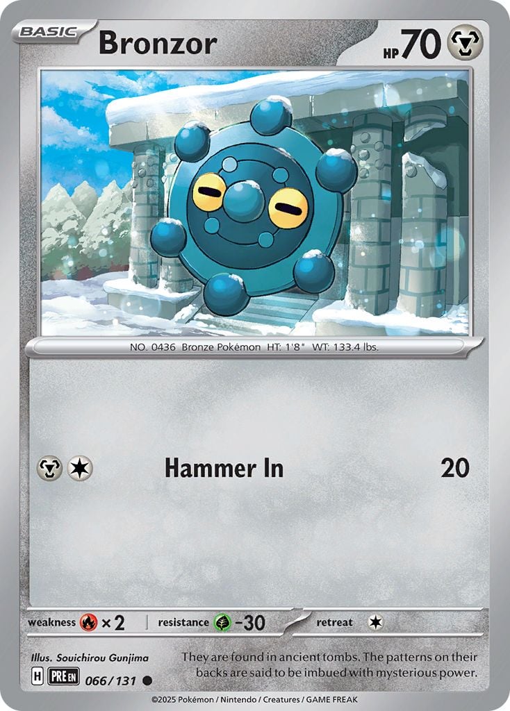 Bronzor Pokémon card.