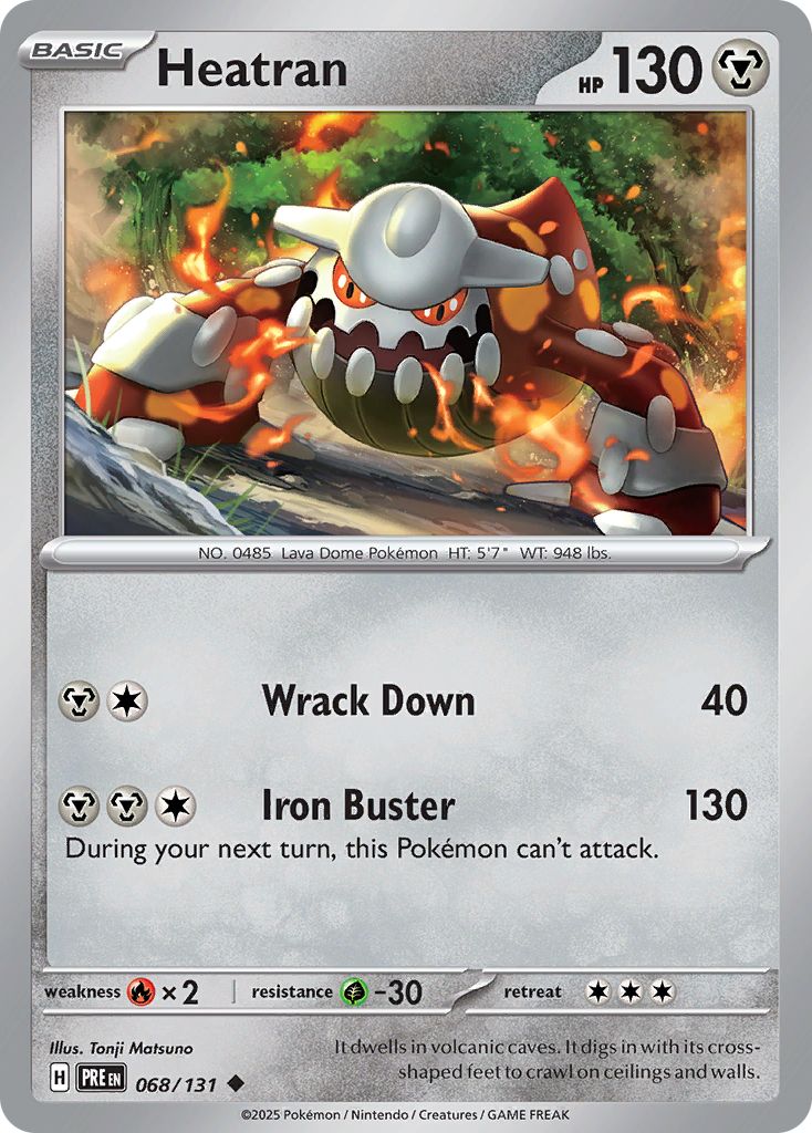 Heatran Pokémon card.
