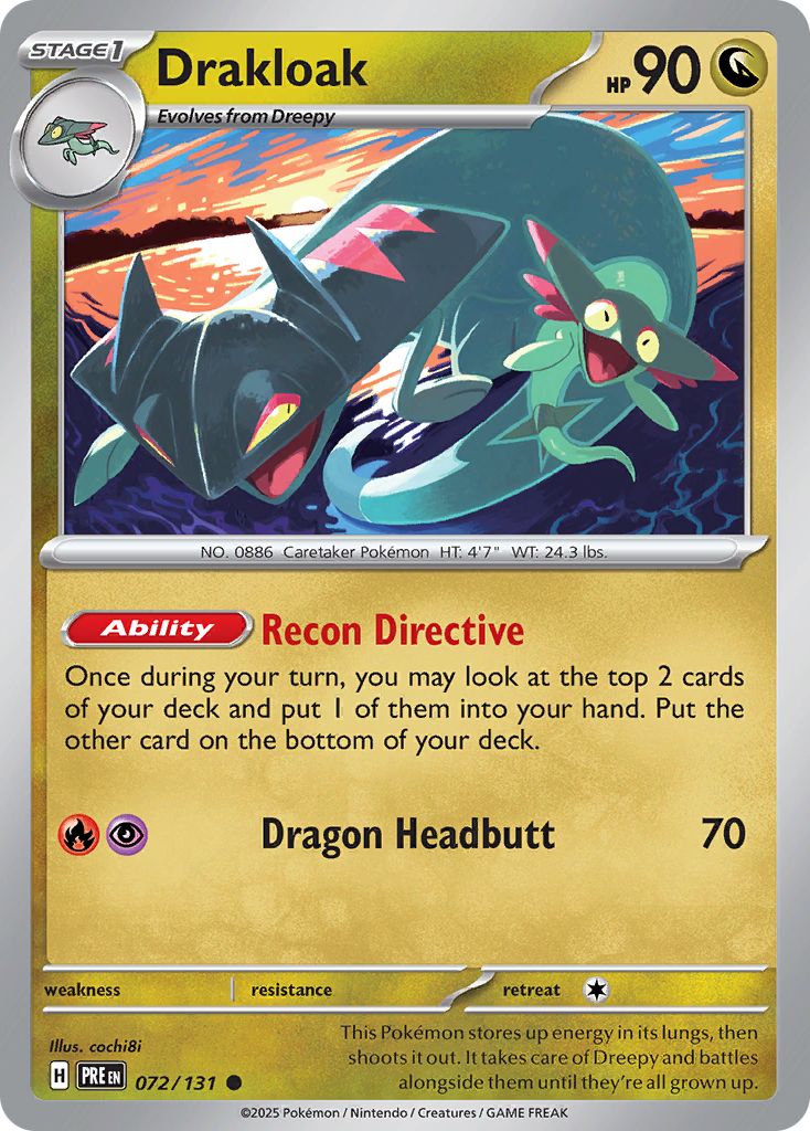 Drakloak Pokémon card.