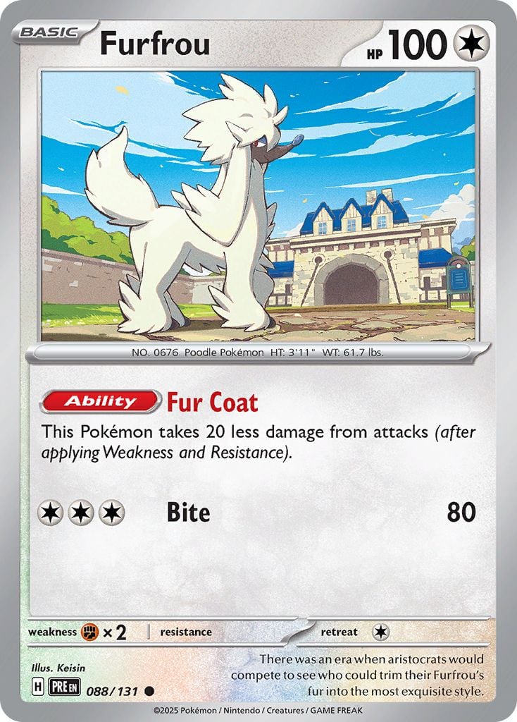 Furfrou Pokémon card.