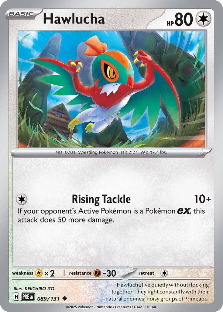 Hawlucha Pokémon card.