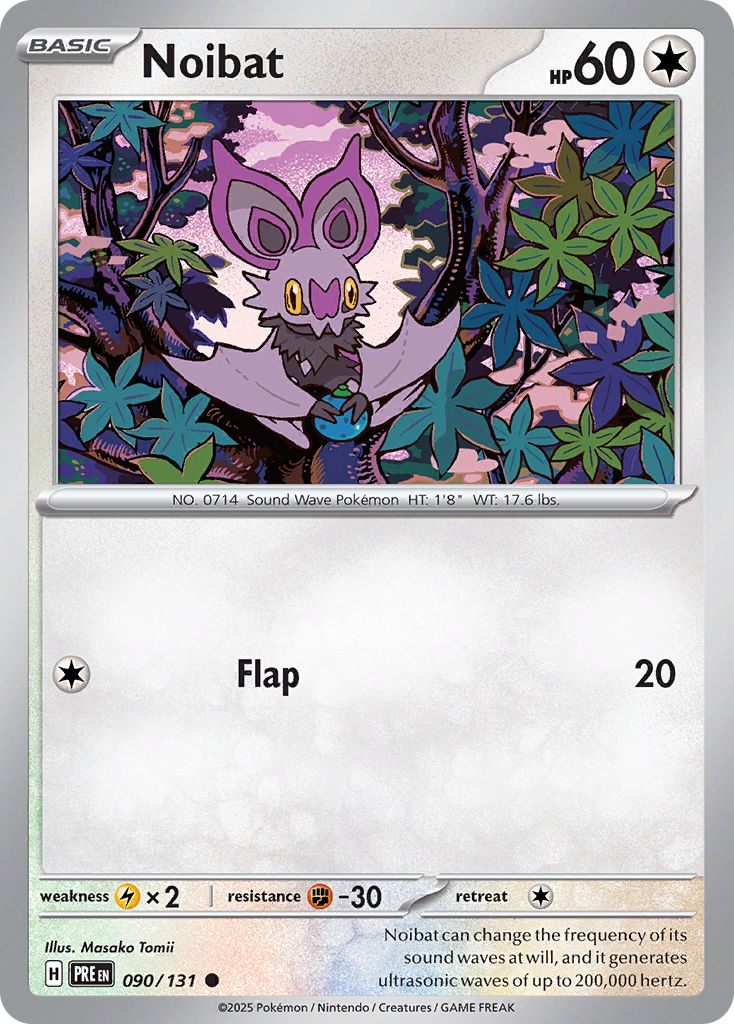 Noibat Pokémon card.